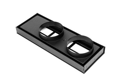 Note that the plenum box is 710mm wide covering. A filter stop in the filter slide rail prevents the filter moving away from the airflow.